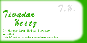 tivadar weitz business card